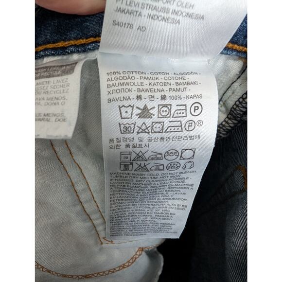 Levis 505 Mens Jeans Straight Leg Regular Fit Medium Wash 32x30 100% Cotton EUC - Picture 6 of 9